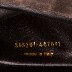 Pre Owned Saint Laurent Khaki Python Large Chyc Clutch