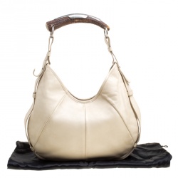 Saint Laurent Light Beige Leather Mombasa Hobo