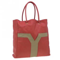 مملوكة مسبقًا حقيبة سان لوران باريس لاكي شيك جلد أحمر