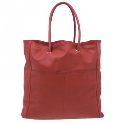 مملوكة مسبقًا حقيبة سان لوران باريس لاكي شيك جلد أحمر