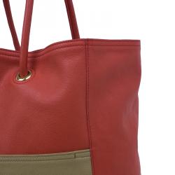 مملوكة مسبقًا حقيبة سان لوران باريس لاكي شيك جلد أحمر