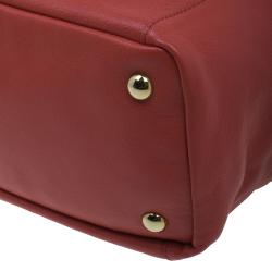 مملوكة مسبقًا حقيبة سان لوران باريس لاكي شيك جلد أحمر