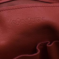 مملوكة مسبقًا حقيبة سان لوران باريس لاكي شيك جلد أحمر