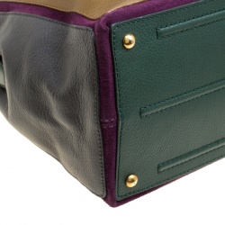 Pre Owned حقيبة سان لوران موس تو سويدي وجلد متعددة  الألون