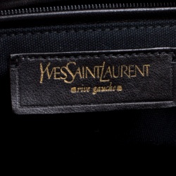 Pre Owned Saint Laurent Blue Patent Leather Medium Majorelle Satchel