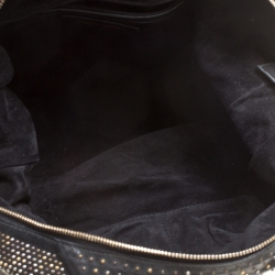 Saint Laurent Black Leather Studded Easy Y Satchel
