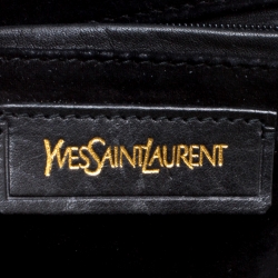 Saint Laurent Black Leather Studded Easy Y Satchel
