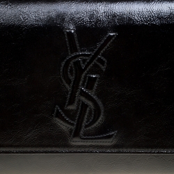 Pre Owned Saint Laurent Black Patent Leather Belle De Jour Flap Clutch
