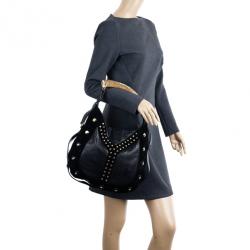 Pre Owned Saint Laurent Paris Black Studded Mombasa