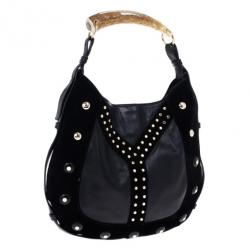 Pre Owned Saint Laurent Paris Black Studded Mombasa