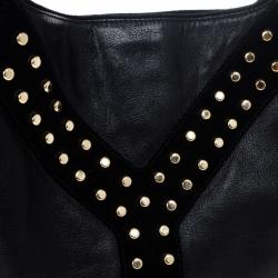 Pre Owned Saint Laurent Paris Black Studded Mombasa