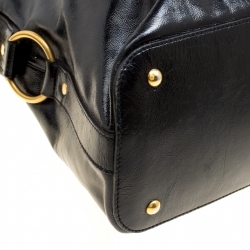 مملوكة مسبقًا Saint Laurent Black Leather Oversized Muse Satchel