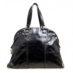مملوكة مسبقًا Saint Laurent Black Leather Oversized Muse Satchel