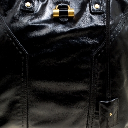 مملوكة مسبقًا Saint Laurent Black Leather Oversized Muse Satchel