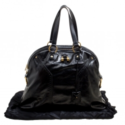 مملوكة مسبقًا Saint Laurent Black Leather Oversized Muse Satchel