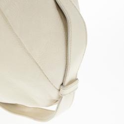 Pre Owned Saint Laurent Paris Off White Leather Mombasa Hobo