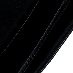 Pre Owned محفظة سان لوران كونتيننتال Y لاين جلد سوداء