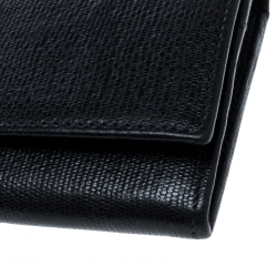 Pre Owned محفظة سان لوران كونتيننتال Y لاين جلد سوداء