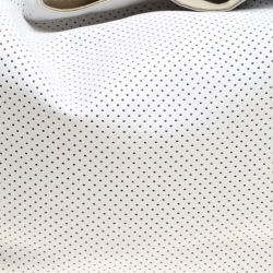 Saint Laurent White Perforated Leather Roady Hobo
