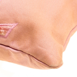 Pre Owned Saint Laurent Pink Fabric Kahala Drawstring Tote