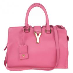 Saint Laurent Paris Pink Fushia Ligne Y Mini Cabas Bag