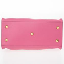 Pre Owned Saint Laurent Paris Pink Fushia Ligne Y Mini Cabas Bag