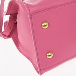 Pre Owned Saint Laurent Paris Pink Fushia Ligne Y Mini Cabas Bag
