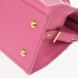 Pre Owned Saint Laurent Paris Pink Fushia Ligne Y Mini Cabas Bag
