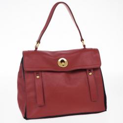 مملوكة مسبقًا Saint Laurent Paris Red New Muse Two Bag