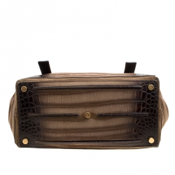 Pre Owned حقيبة يد سان لوران باريس ميوز تو جلد بنية متوسطة