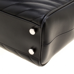 Pre Owned حقيبة يد سان لوران باريس شوبر كاساندريه جلد ماتيلاس عنابي