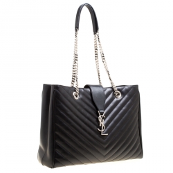 Pre Owned حقيبة يد سان لوران باريس شوبر كاساندريه جلد ماتيلاس عنابي