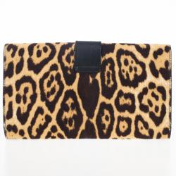 مملوكة مسبقًا Yves Saint Laurent Leopard Cabas Chyc Clutch