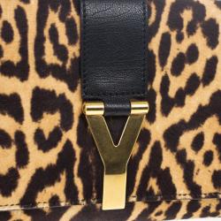 مملوكة مسبقًا Yves Saint Laurent Leopard Cabas Chyc Clutch