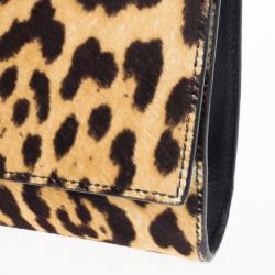 مملوكة مسبقًا Yves Saint Laurent Leopard Cabas Chyc Clutch