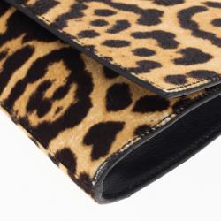 مملوكة مسبقًا Yves Saint Laurent Leopard Cabas Chyc Clutch