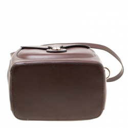 Pre Owned Ralph Lauren Brown Leather Ricky Drawstring Bucket Bag