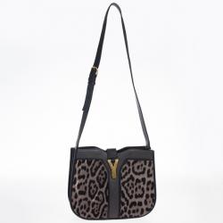 مملوكة مسبقًا Saint Laurent Paris Leopard Calfhair Medium Chyc Shoulder Bag