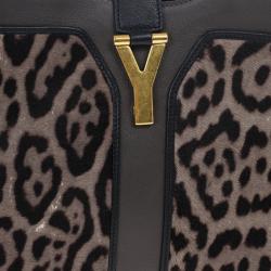 مملوكة مسبقًا Saint Laurent Paris Leopard Calfhair Medium Chyc Shoulder Bag
