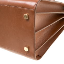 مملوكة مسبقًا Saint Laurent Brown Leather Large Sac De Jour Tote