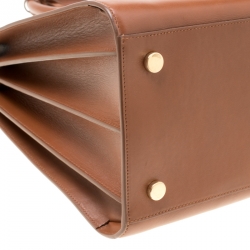 مملوكة مسبقًا Saint Laurent Brown Leather Large Sac De Jour Tote