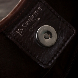 Saint Laurent Brown Leather Mombasa Hobo