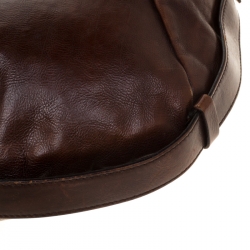 Saint Laurent Brown Leather Mombasa Hobo