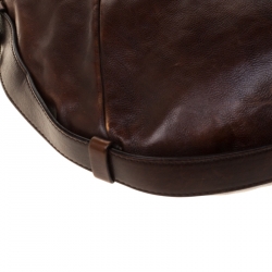 Saint Laurent Brown Leather Mombasa Hobo