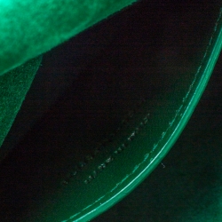 Pre Owned  حقيبة كتف سان لوران كايت مونوغرامي جلد ثعبان خضراء