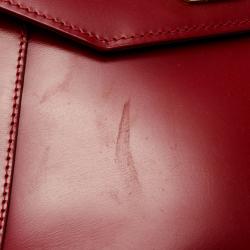 مملوكة مسبقًا Yves Saint Laurent Red Leather Vintage Shoulder Bag
