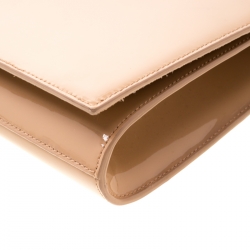 مملوكة مسبقًا حقيبة كلتش سان لوران قلاب بل دو جور جلد لامعة خضراء