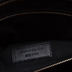 Saint Laurent Black Textured Leather Medium Cabas Chyc Satchel