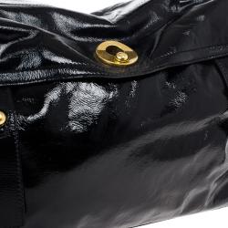 مملوكة مسبقًا Saint Laurent Paris Black Patent Leather and Suede Large Muse Two Bag