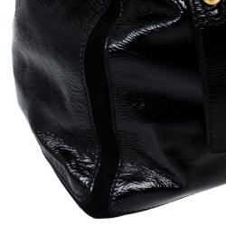 مملوكة مسبقًا Saint Laurent Paris Black Patent Leather and Suede Large Muse Two Bag